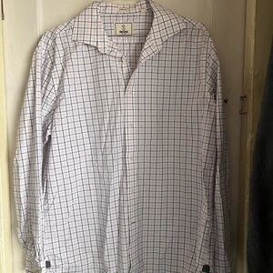Todd Snyder 100% Cotton Checked Oxford Button Down Shirt Size Large